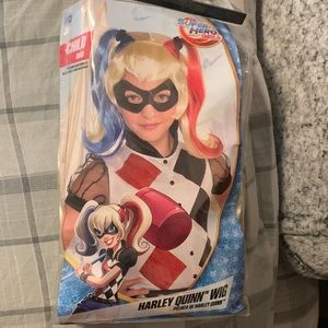 Rubie's Costume Girls DC Super Hero Harley Quinn Wig , White